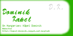 dominik kapel business card