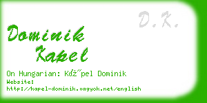 dominik kapel business card